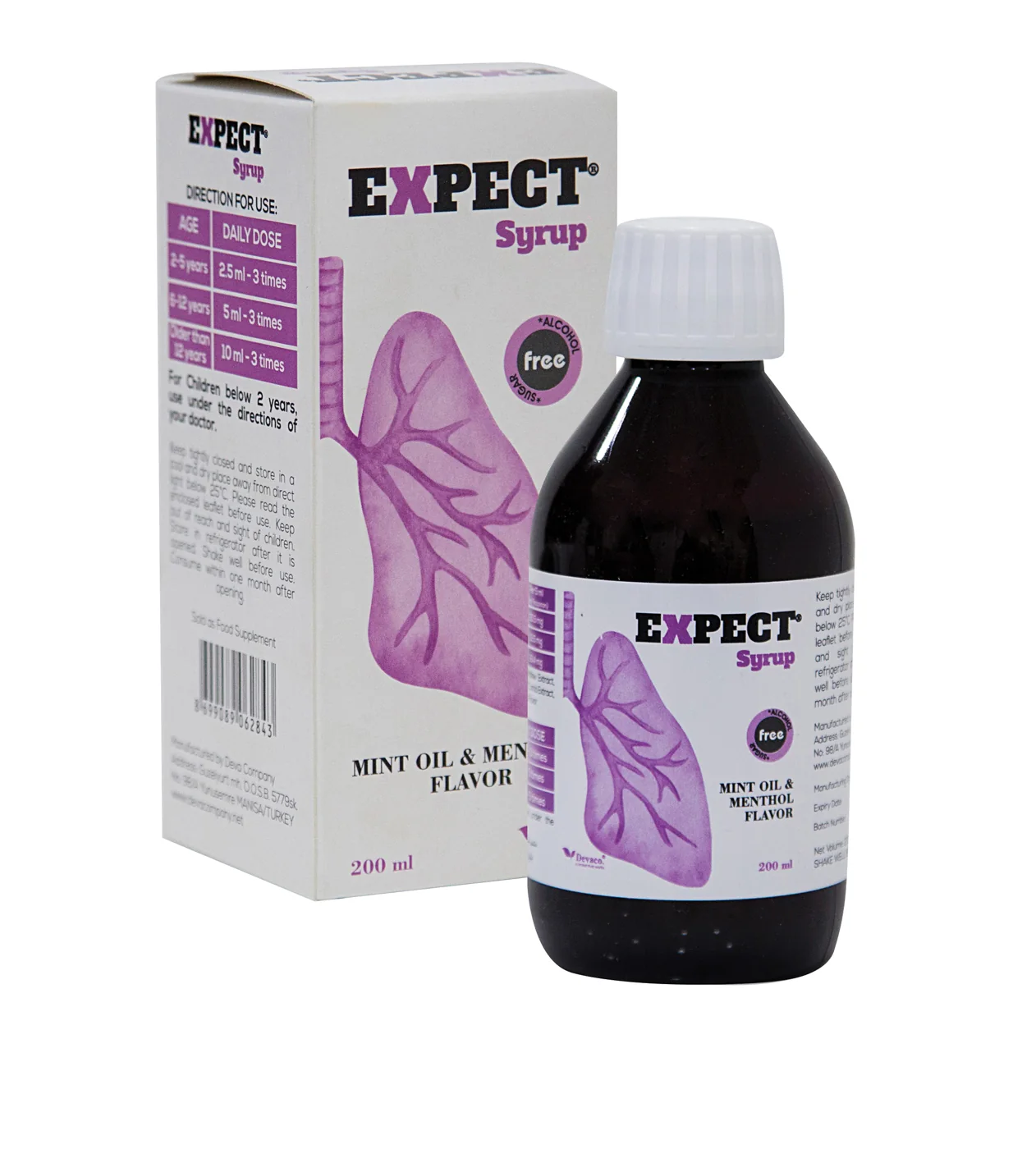 Expect Syrup packaging